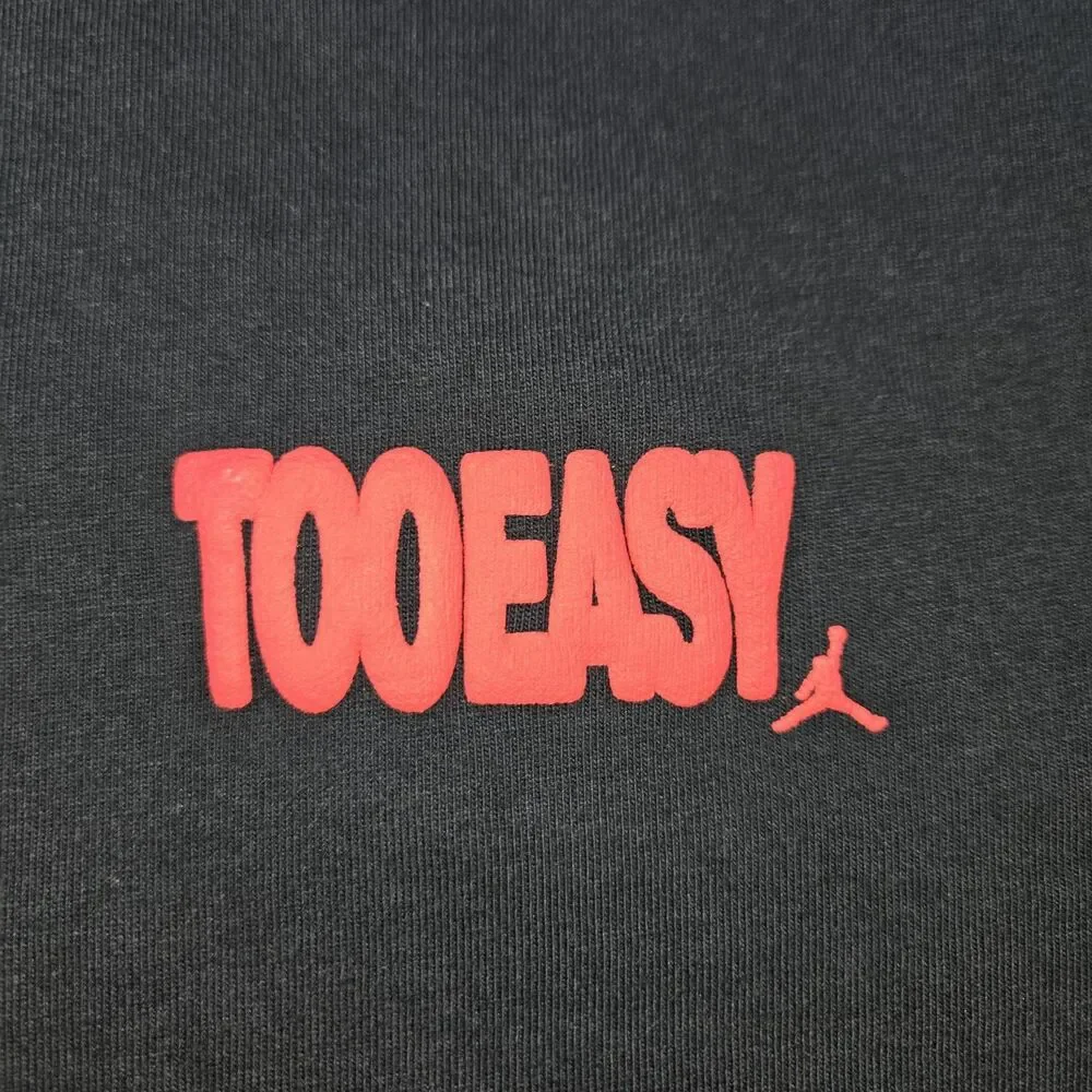 Mens Air Jordan T Shirts Too Easy The One Global Finals Medium Black